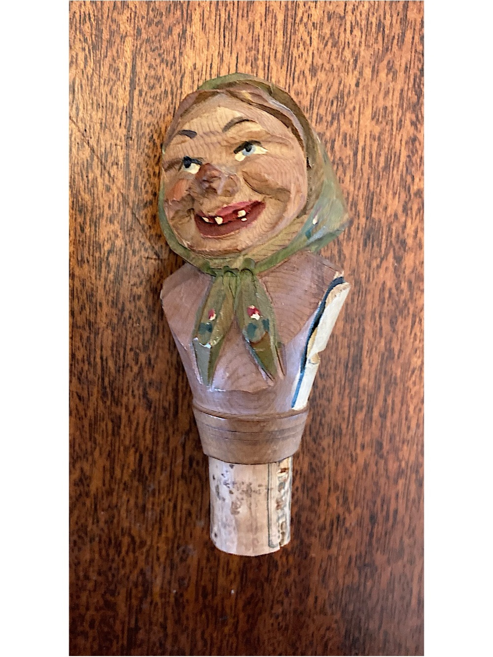Anri Hand Carved Bottle Stopper
